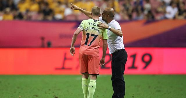  曼城天王德布劳内精准长传策动全场唯一进球  